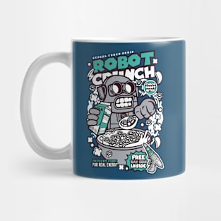 Retro Cartoon Cereal Box // Cereal Robot Crunch // Funny Vintage Breakfast Cereal Mug